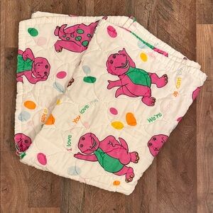 Baby Dreams Vintage Barney Blanket